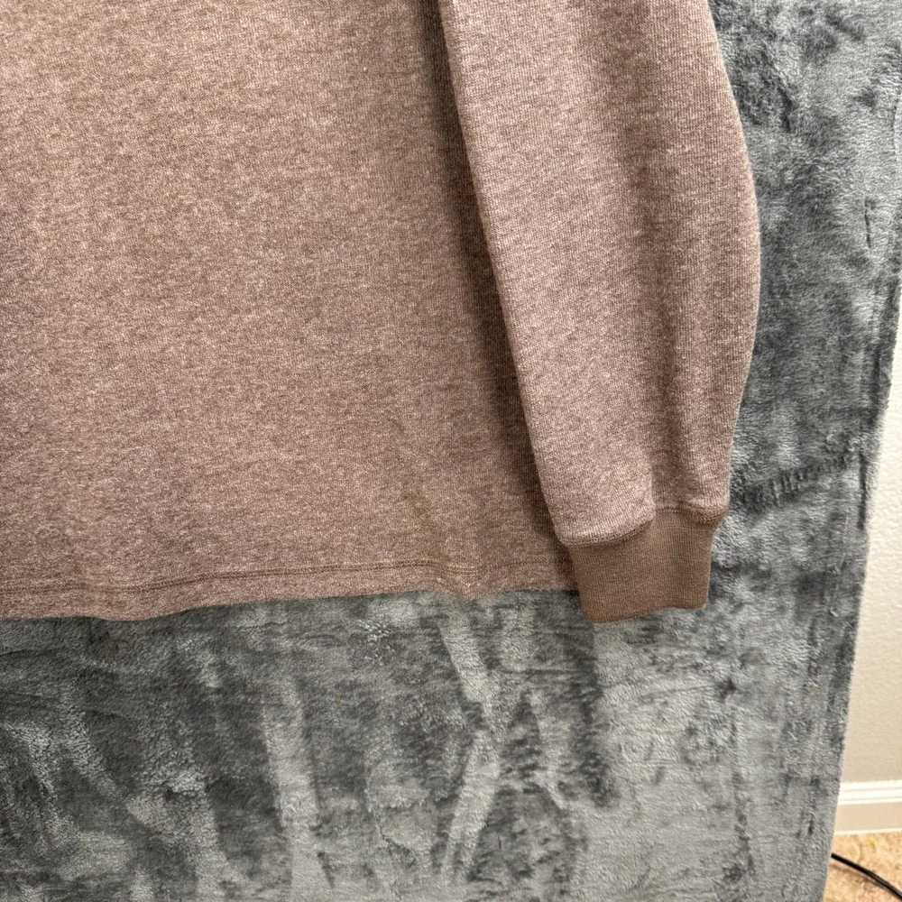 Norman Thompson XL Quarter Zip Pullover Sweater Brown Mock Neck Cotton Blend